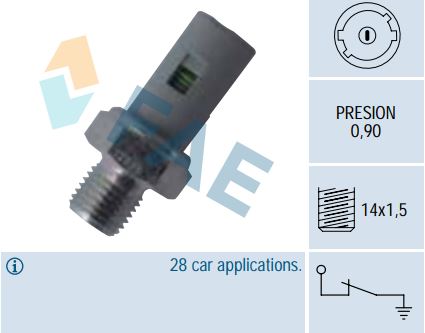 Sensor presión aceite FAE 12635