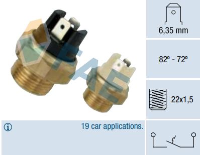 Termocontacto ventilador FAE 37380 - 37080