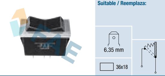 Interruptor universal sin símbolo FAE 62180