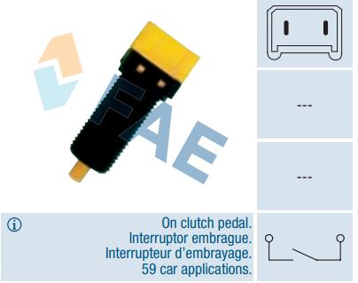 Interruptor pedal embrague FAE 24860