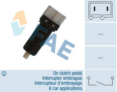 Interruptor pedal embrague FAE 24870