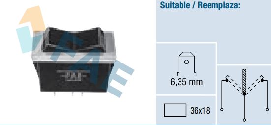 Interruptor universal sin símbolo FAE 62160