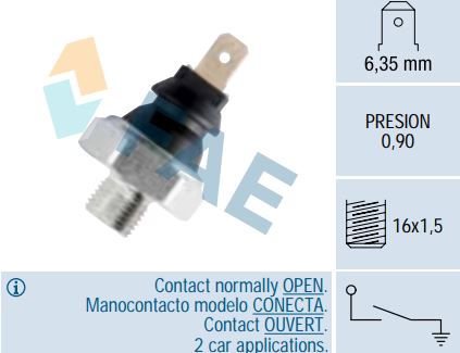 Sensor presión aceite FAE 12935
