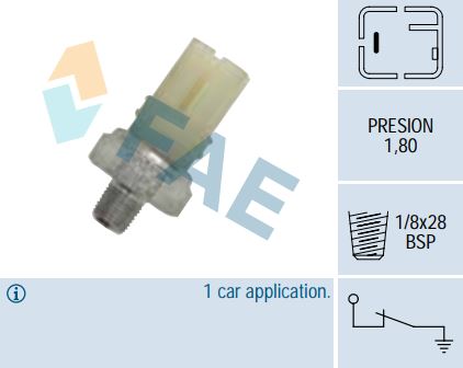 Sensor presión aceite FAE 12620