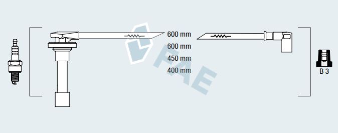 Cable de bujía antiparasitario FAE 85800