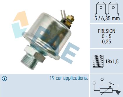 Sensor presión aceite y aire FAE 14990
