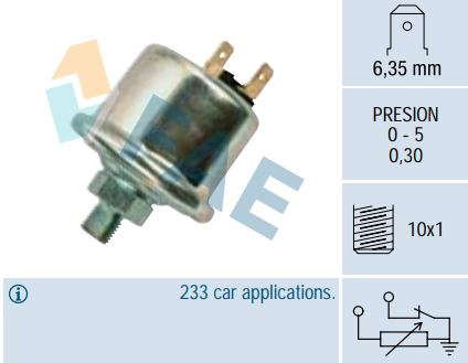 Sensor presión aceite y aire FAE 14740
