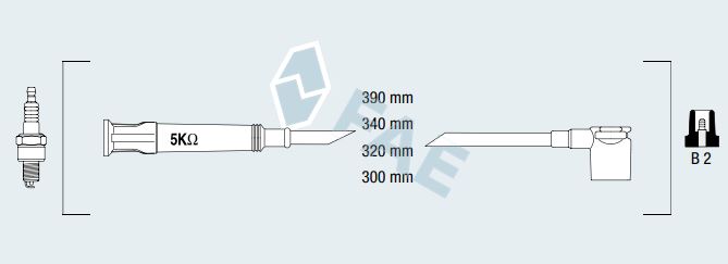 Cable de bujía antiparasitario FAE 85950