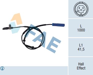 Sensor Velocidad Rueda - ABS FAE 78076