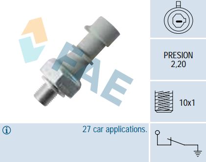 Sensor presión aceite FAE 12445