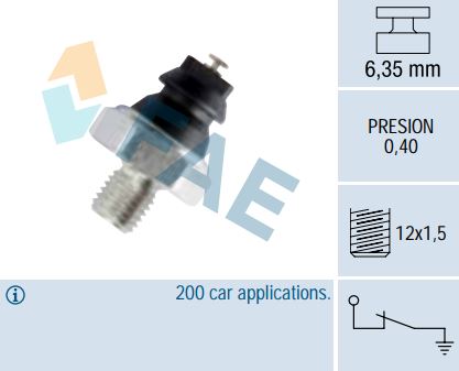 Sensor presión aceite FAE 12200