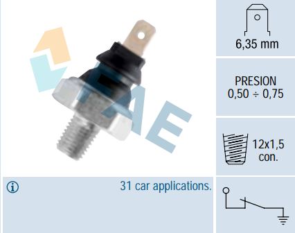 Sensor presión aceite FAE 11430
