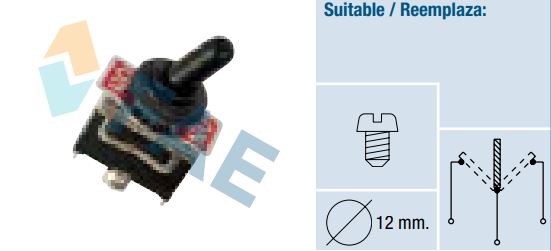 Interruptor ON-OFF-ON 10A. universal FAE 65820