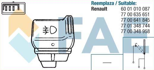 Interruptor luces FAE 61070
