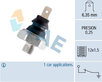 Sensor presión aceite universal FAE 11460