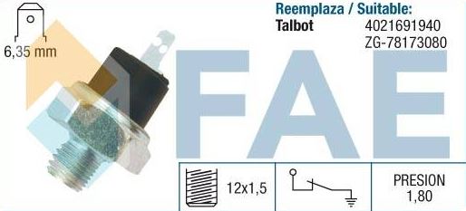 Sensor presión aceite FAE 11560