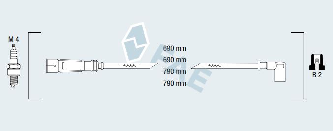 Cable de bujía antiparasitario FAE 85400