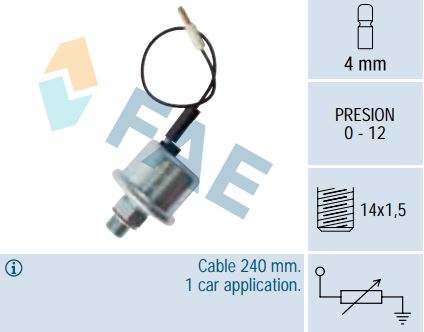 Sensor presión aceite y aire FAE 14900