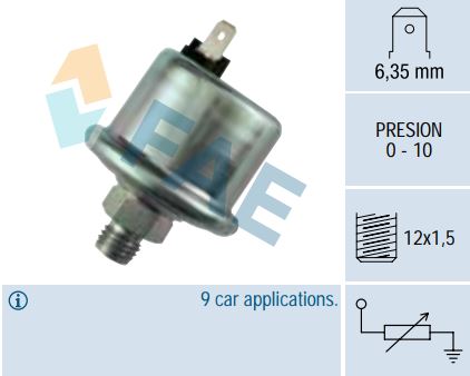 Sensor presión aceite y aire FAE 14640