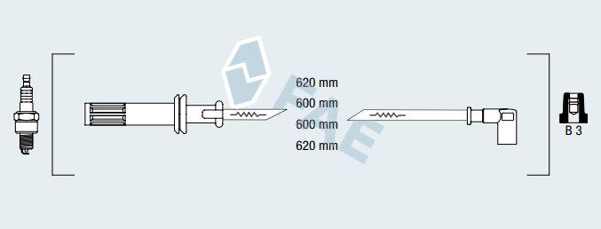 Cable de bujía antiparasitario FAE 85620