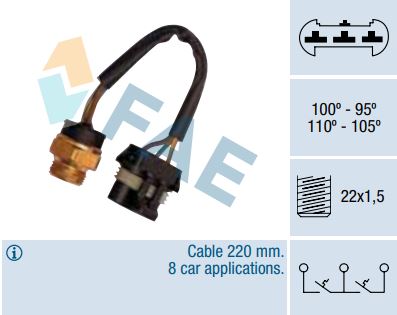 Termocontacto doble ventilador o 2 velocidades FAE 38060