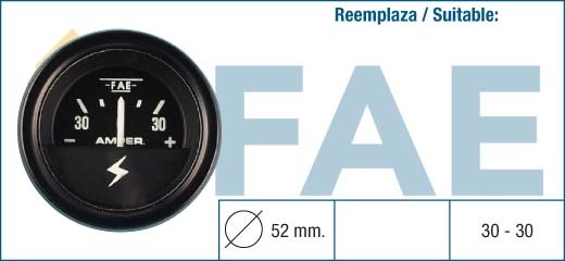 Reloj amperímetro 30-30 FAE 99590