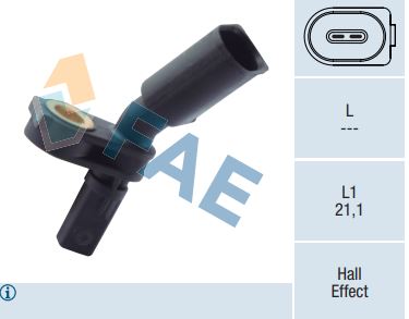 Sensor Velocidad Rueda - ABS FAE 78103