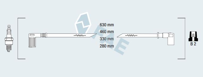 Cable de bujía antiparasitario FAE 85650
