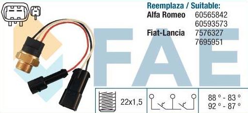 Termocontacto doble ventilador o 2 velocidades FAE 38270