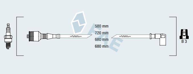Cables de bujias antiparasitarios FAE 85402