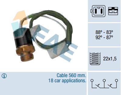 Termocontacto doble ventilador o 2 velocidades FAE 37830