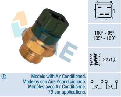 Termocontacto doble ventilador o 2 velocidades FAE 38010