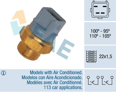 Termocontacto doble ventilador o 2 velocidades FAE 37970