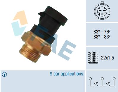 Termocontacto doble ventilador o 2 velocidades FAE 38200