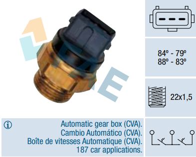 Termocontacto doble ventilador o 2 velocidades FAE 37940