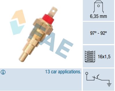 Termocontacto ventilador FAE 37610