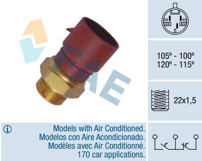 Termocontacto doble ventilador o 2 velocidades FAE 38040