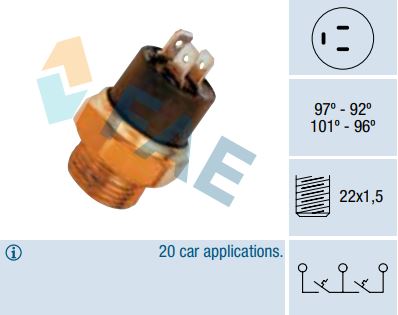 Termocontacto doble ventilador o 2 velocidades FAE 37860