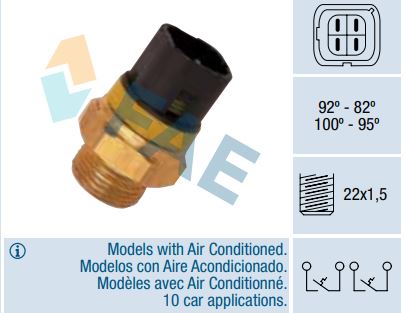 Termocontacto doble ventilador o 2 velocidades FAE 37990