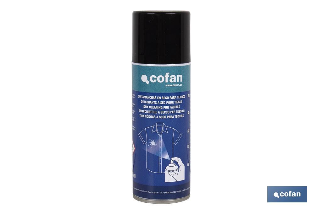 Spray Quitamanchas Cofan para tejidos 200 ml base disolvente
