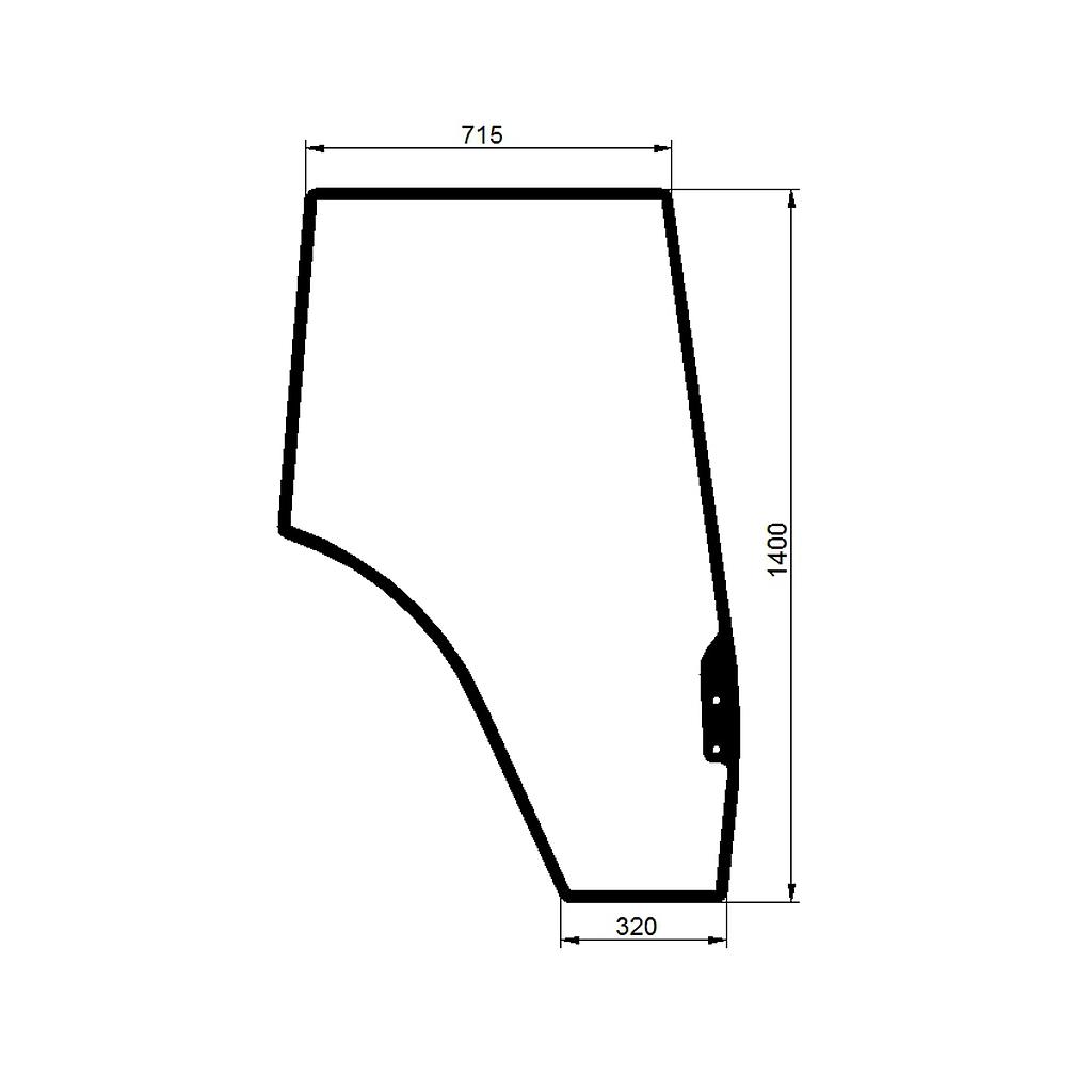 CRISTAL PUERTA DERECHA ADAPTABLE A VALTRA S. N/T/T2/TC-TH