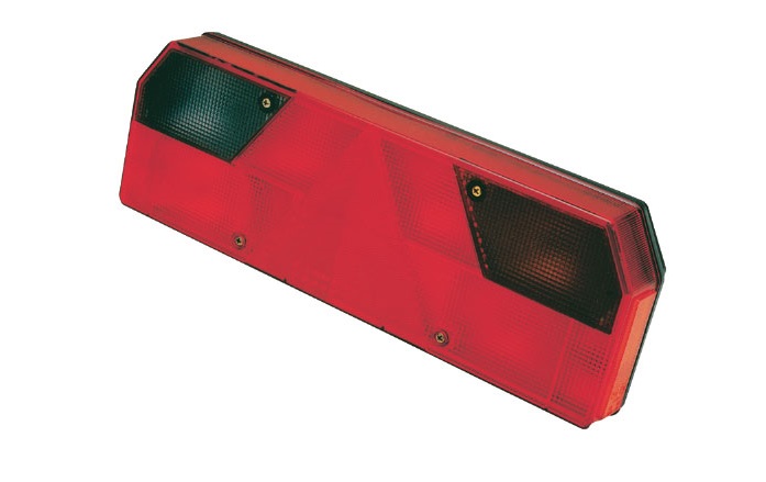 PILOTO UNIVERSAL DERECHO CON TRIANGULO Y LUZ DE MATRICULA 421x75mm RINDER 758.00