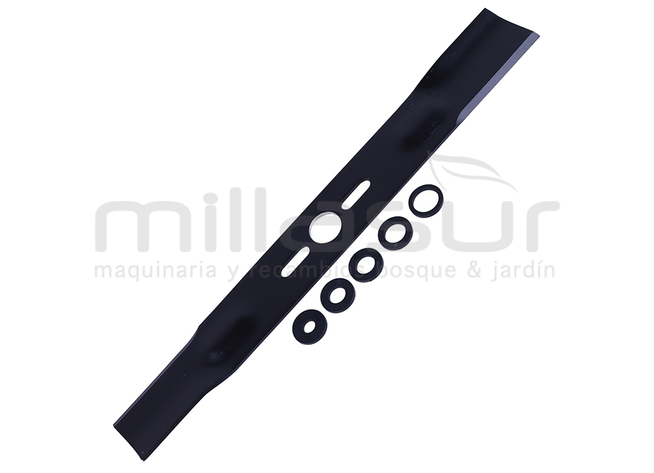 CUCHILLA UNIVERSAL CORTACESPED 510MM PLANA CON ARANDELAS REDUCTORAS