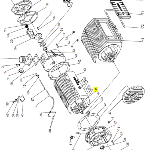 Rotor depresor Hertell KD-14000 (N.45)