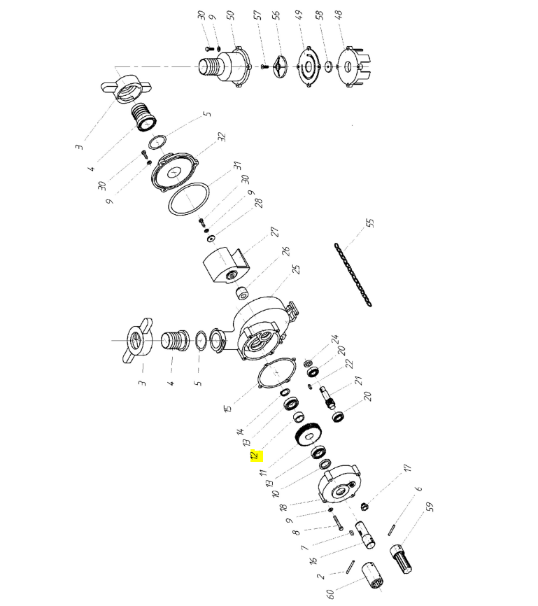 Casquillo bomba centrífuga Hertell H-1000 (N.12)