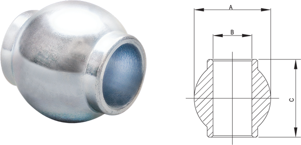 BOLA CON COLLARIN 60x51x32 mm TLB603251