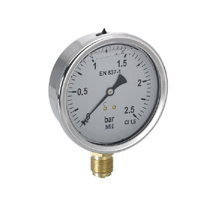 MANOMETRO  Ø 63 GLICERINA CONEXION VERTICAL 1/4&quot; GAS 0-400bar