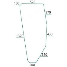 CRISTAL PUERTA IZQUIERDA CURVADO (NO TINTADO) Adaptable a FIAT Serie 88/90/94 (5124414)