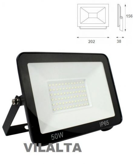 PROYECTOR LED 220V-50W 6500ºK IP65 202x38x156