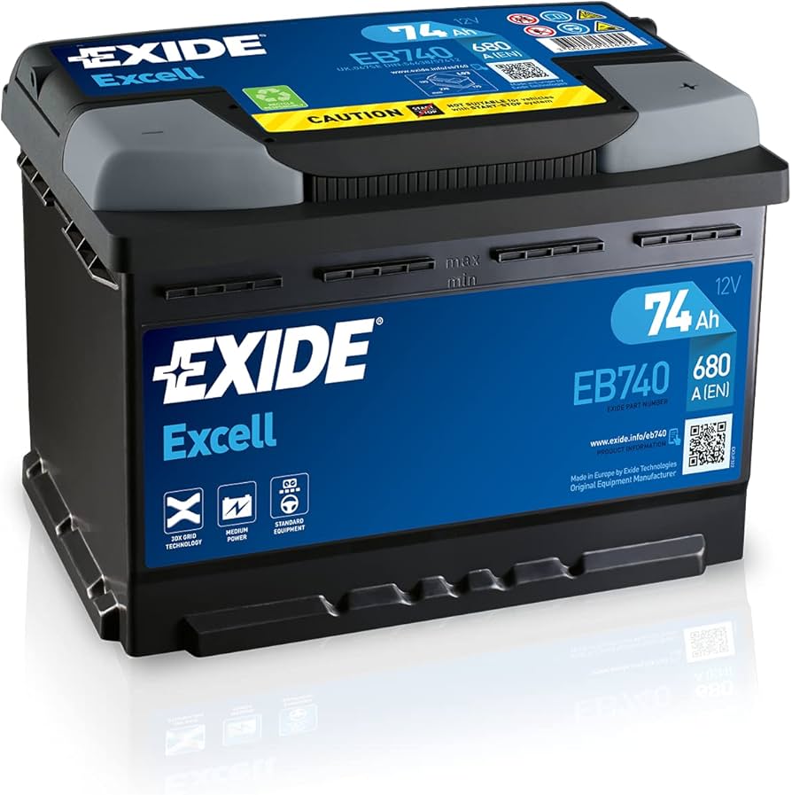 BATERIA EXIDE EXCELL 74AH 680EN L3 +D 278x175x190 mm